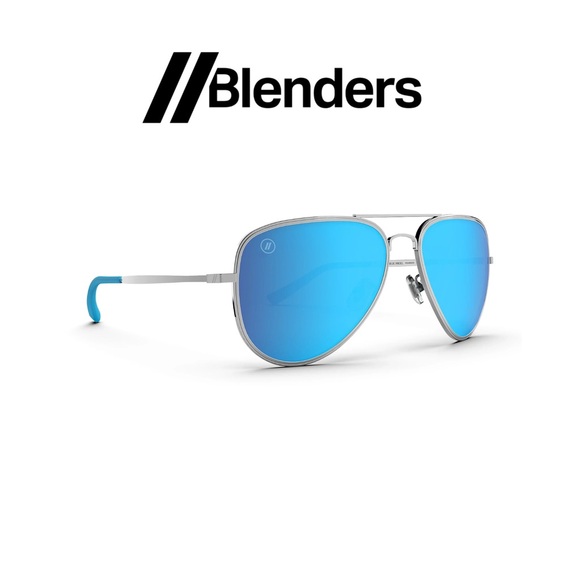 Blenders Blue Angel Series A Sunglasses. Aviator Style. Blue / Silver. M/L - Picture 1 of 12